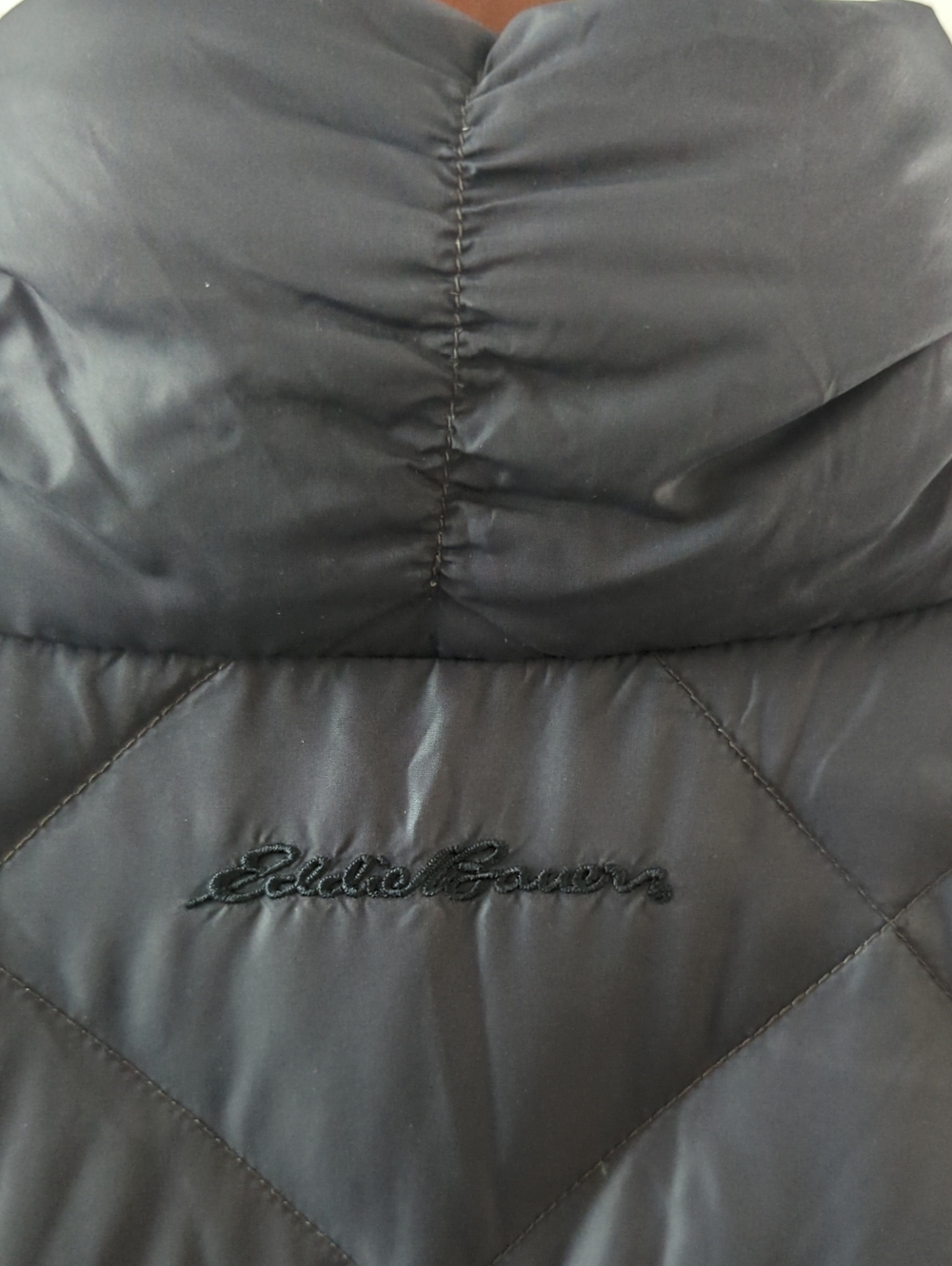 Eddie Bauer 700 Fill Down Jacket Womens S Black Diamond Quilted Puffer Coat 2009 - Picture 5 of 13